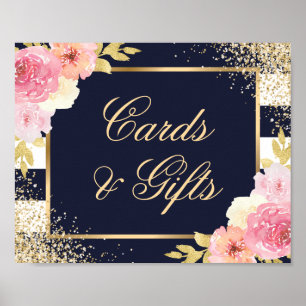 Poster Cartões de Casamento Cor-de-Rosa e Placas de Prese