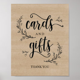 Poster Cartões de Casamento de Vinhas Russas e Sinal de P