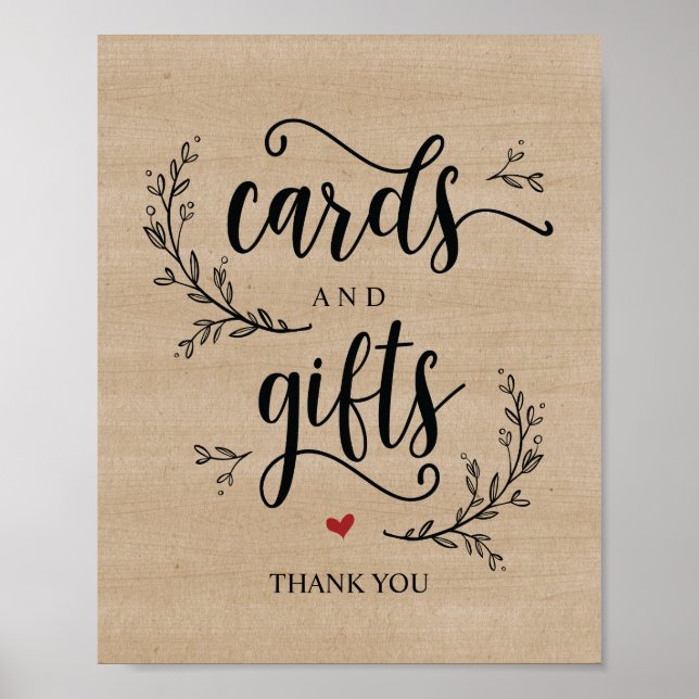 Poster Cartões de Casamento de Vinhas Russas e Sinal de P (Frente)