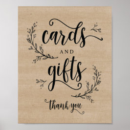 Poster Cartões de Casamento de Vinhas Russas e Sinal de P