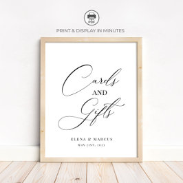 Poster Cartões de Casamento e Presentes Assinam Elegante