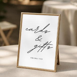 Poster Cartões de Casamento e Presentes Minimalistas Sina