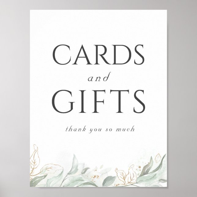 Poster Cartões de Casamento e Sinal de Presente (Frente)