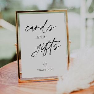 Poster Cartões de Casamento Minimalistas Modernos e Sinal