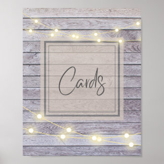 Poster Cartões de casamento rústico no campo ou sinal de 