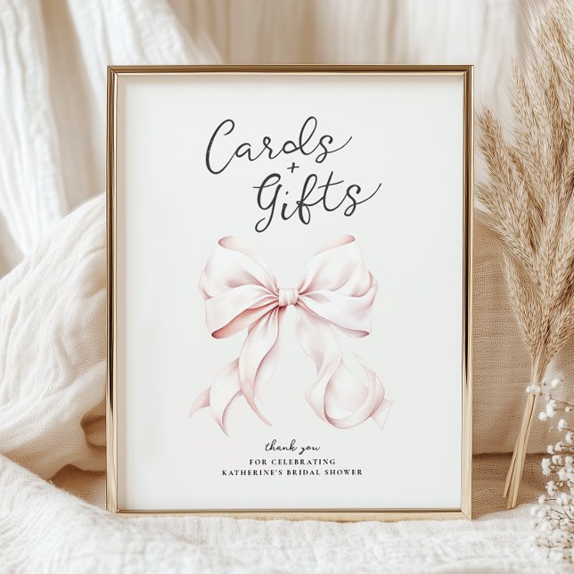 Poster Cartões de Casando e Sinal de Mesa Rosa (Criador carregado)