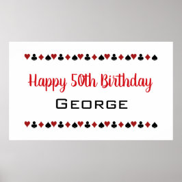 Poster Cartões de casino estilo Las Vegas se encaixam no