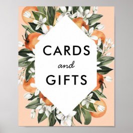 Poster Cartões de Chá de fraldas e presentes para criança