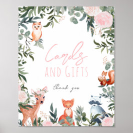 Poster Cartões de Chá de fraldas e Sinal de Ofertas de An