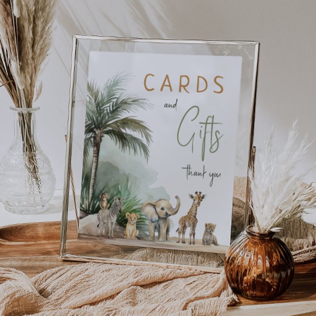 Poster Cartões de Chá de fraldas e Sinal de presentes par (Criador carregado)