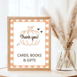 Poster Cartões de Chamada de Bebê Abóbora Pequena Doce Li