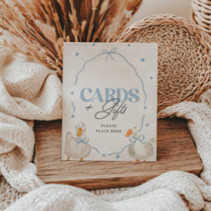 Poster Cartões de coquete e presentes do Bobo azul