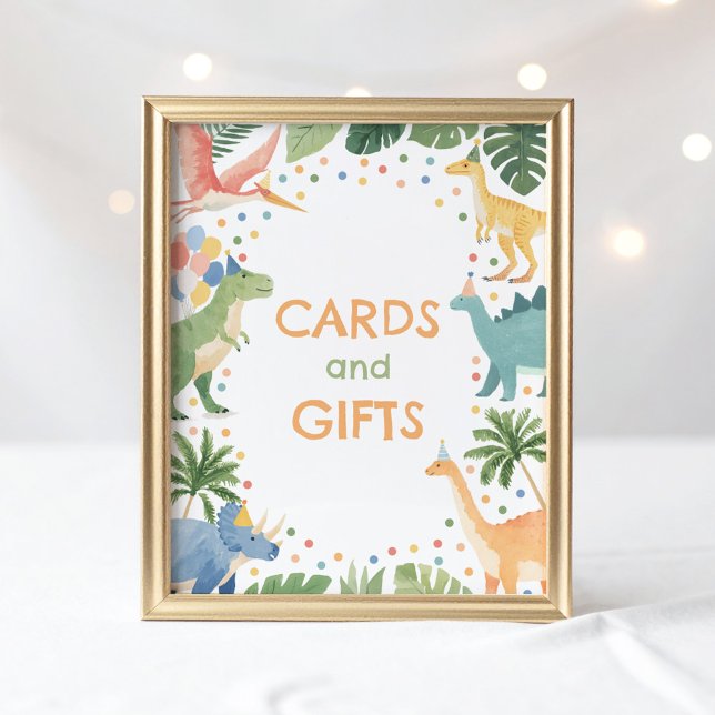 Poster Cartões de Festa de aniversário do Dinossauro e Si (Criador carregado)