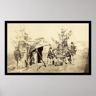 Pôster Cartões de jogo fora de serviço 1862 dos meninos