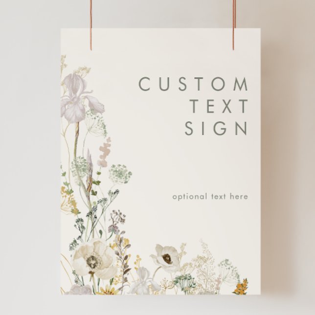 Poster Cartões de marfim e presentes de flores silvestres (Criador carregado)