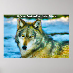 Poster Cartões de natal Pai Hunter Gatherer