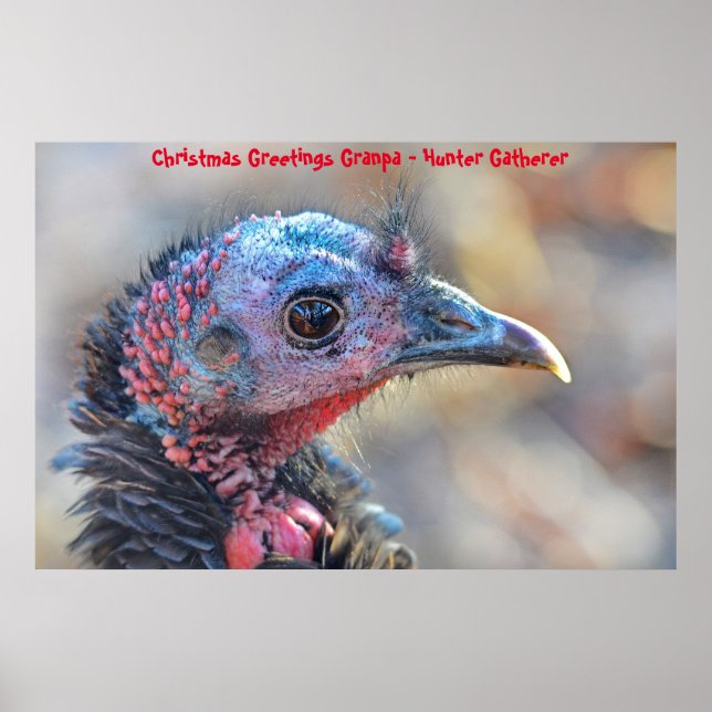 Poster Cartões de natal Vovô Hunter Gatherer (Frente)