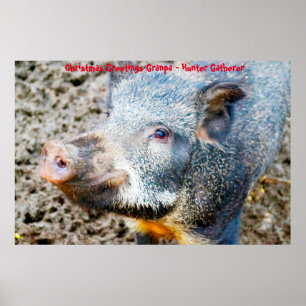 Poster Cartões de natal Vovô Hunter Gatherer