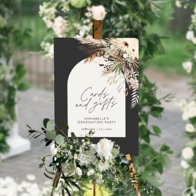 Poster Cartões de pampas de chá de panela de orçamento e  (Criador carregado)