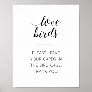 Poster Cartões De Pássaros No Sinal De Casamento De Gai
