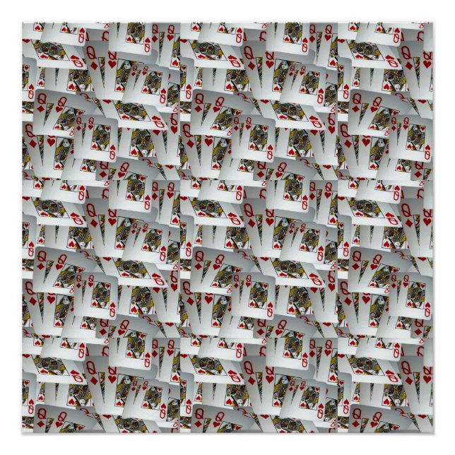 Pôster Cartões de pôquer em camadas, Poster (Frente)