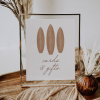 Cartões de pranchas de bebê e sinal de presentes n