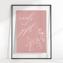 Poster Cartões de Presente de Chá de Bebê Floral Atempora