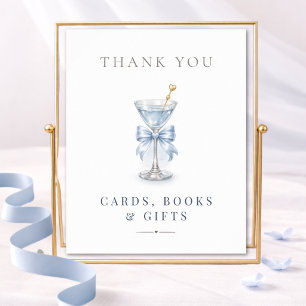 Poster Cartões de Presente de Chás de Bebê Menino Blue Ti