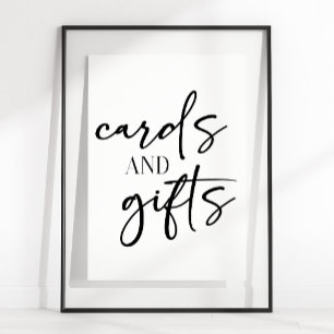 Poster Cartões de Presente para Chá de Bebê com Letra Mod