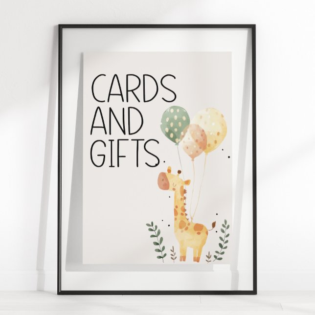 Poster Cartões de Presente para Chás de Bebê com Animais  (Criador carregado)
