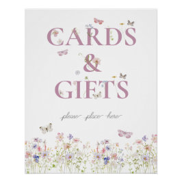 Pôster Cartões de primeiro aniversario e Sinal de Present