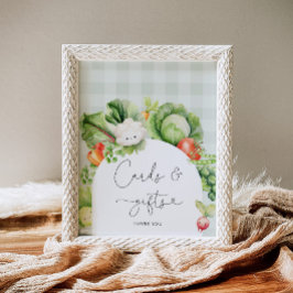 Poster Cartões de produtos hortícolas cultivados localmen