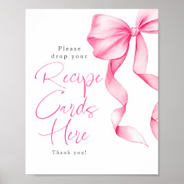 Poster Cartões de Receita Arco Rosa Bege Sinal de Chá de 
