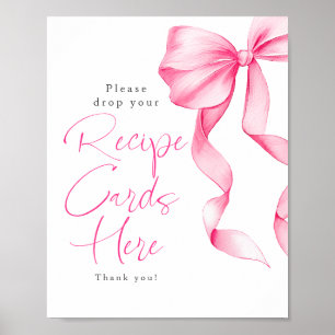 Poster Cartões de Receita Arco Rosa Bege Sinal de Chá de