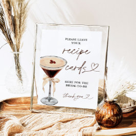 Poster Cartões De Receita Da Marca Espresso Martini, Rece