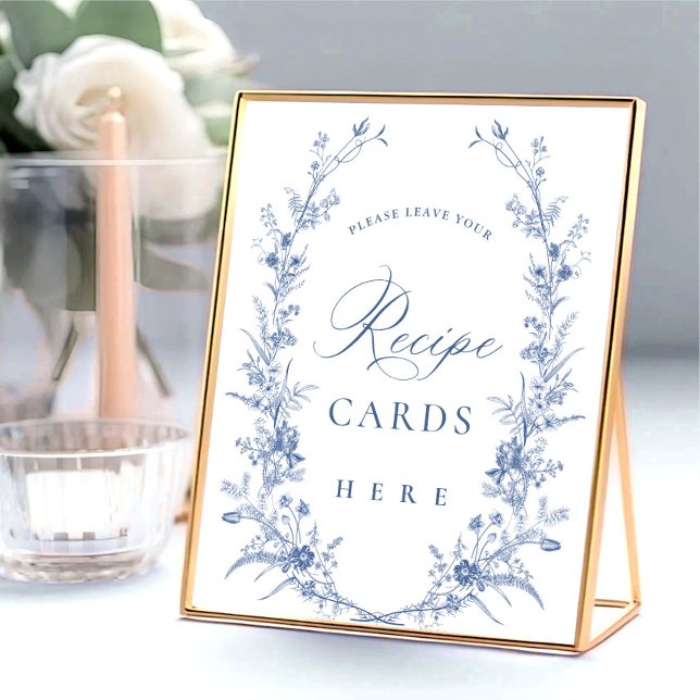 Poster Cartões de receitas do jardim azul-vitoriano (Criador carregado)