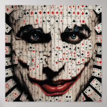 Cartões de Reprodução de Rosto de Jocker