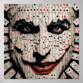 Poster Cartões de Reprodução de Rosto de Jocker