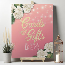 Poster Cartões de Sinais de Casamento e Presentes Hydrang