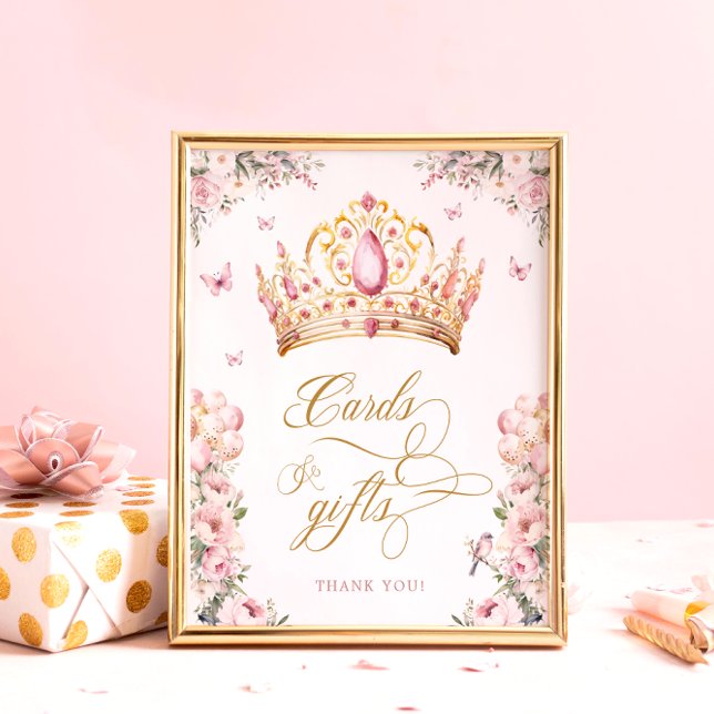 Poster Cartões e dotes Festa de aniversário princesa real (Criador carregado)