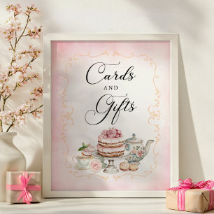Poster Cartões e Indicadores de Chá de panela - Tea Party