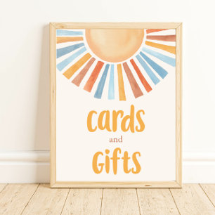 Poster Cartões e presentes boho sol tons suaves