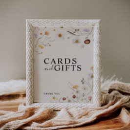 Poster Cartões e presentes Boho Wildflower Sinal