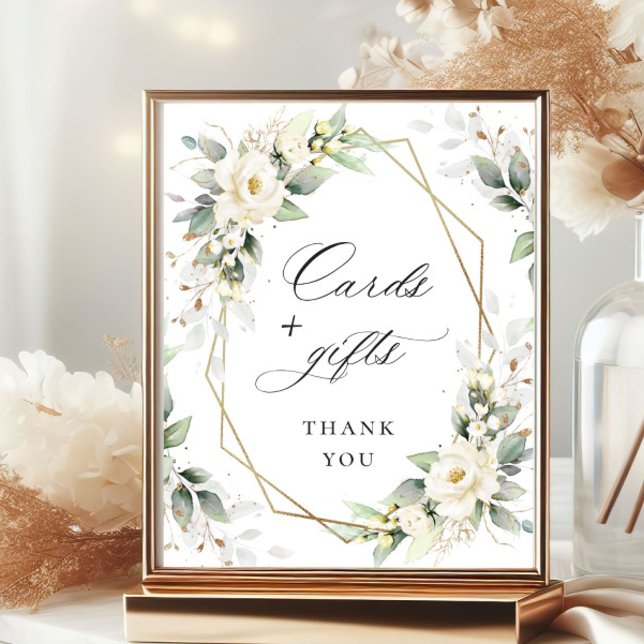 Poster Cartões e presentes brancos de Pastel legantes (Criador carregado)