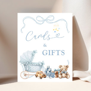 Poster Cartões e Presentes Carrinho de Bebê Blue Coquette