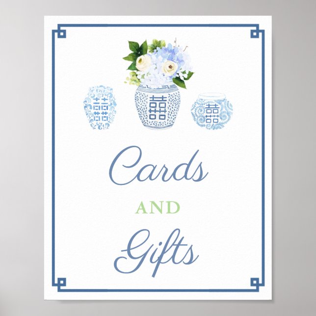 Poster Cartões E Presentes Chinoiserie Festa De Chá de fr (Frente)