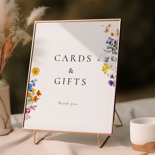 Poster Cartões e presentes coloridos de flores silvestres (Criador carregado)