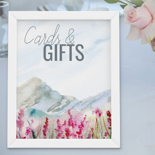 Poster Cartões e Presentes de Aquarela para Casamento na