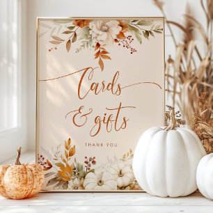 Poster Cartões e presentes de bridal rusticados
