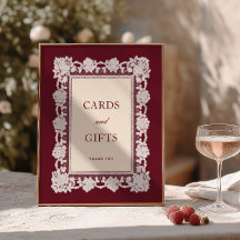Cartões e Presentes de Casamento com Moldura de Re